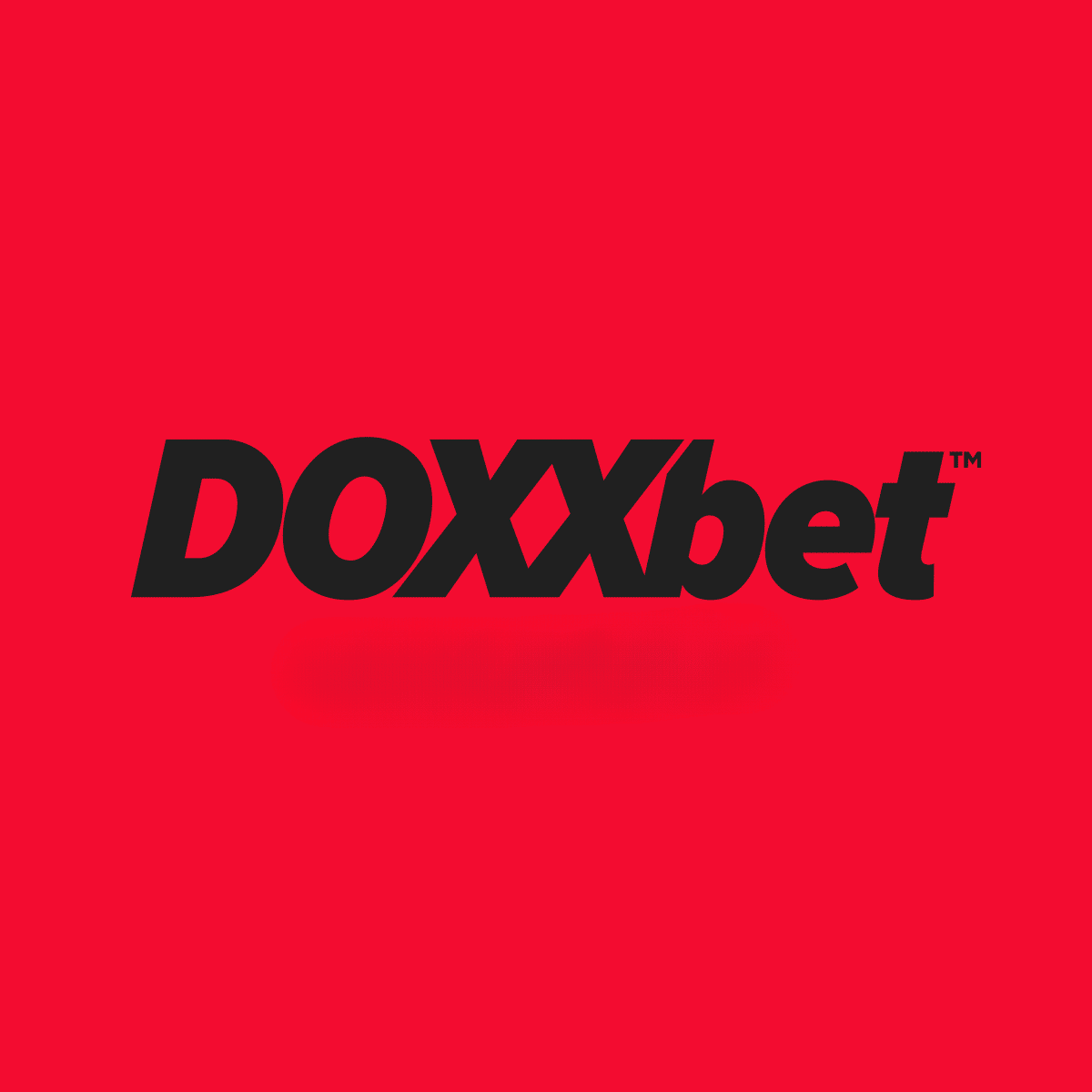 Logo Doxxbet čiernym písmom na červenom podklade