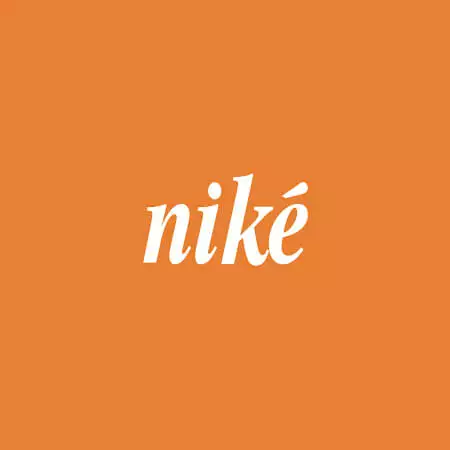 Logo stávkovej kancelárie Niké na oranžovom podklade