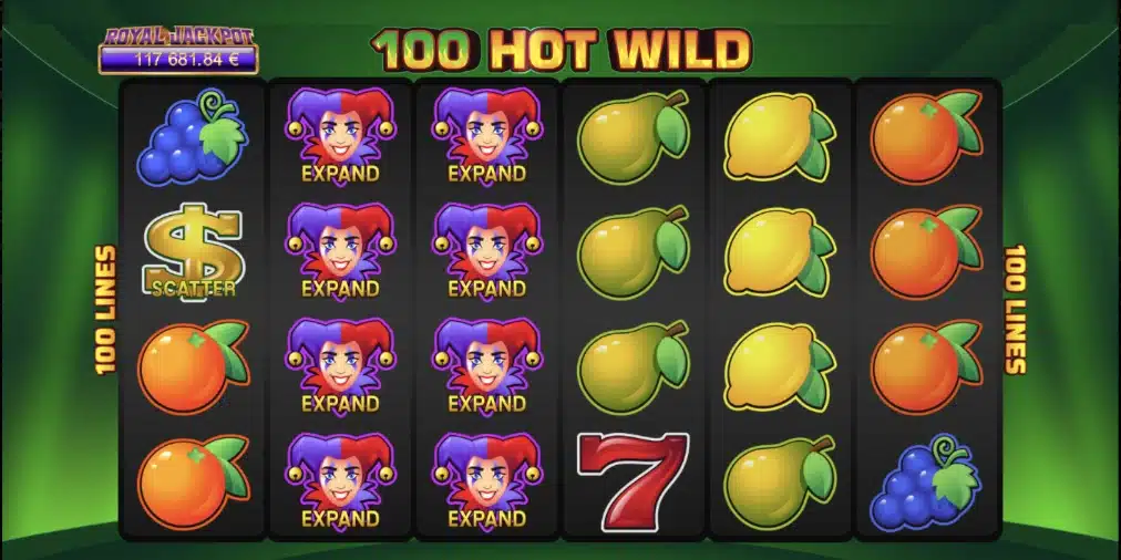 Valce automatu 100 Hot Wild so žolíkmi Expand, citrónmi a pomarančmi