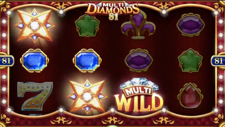 Valce automatu Multi Diamonds 81 s drahokamami, hviezdou a symbolom Multi Wild