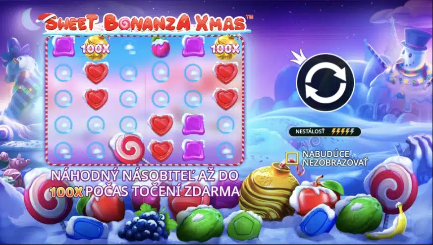 Ukážka automatu Sweet Bonanza Xmas