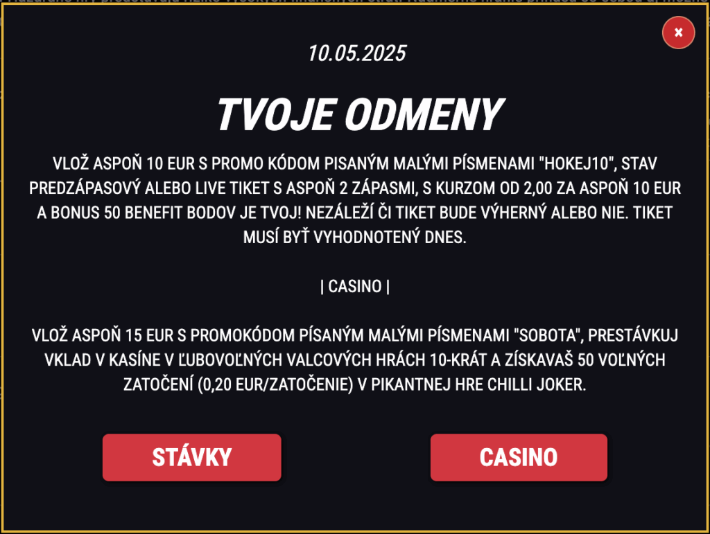 bonusový kalendár 