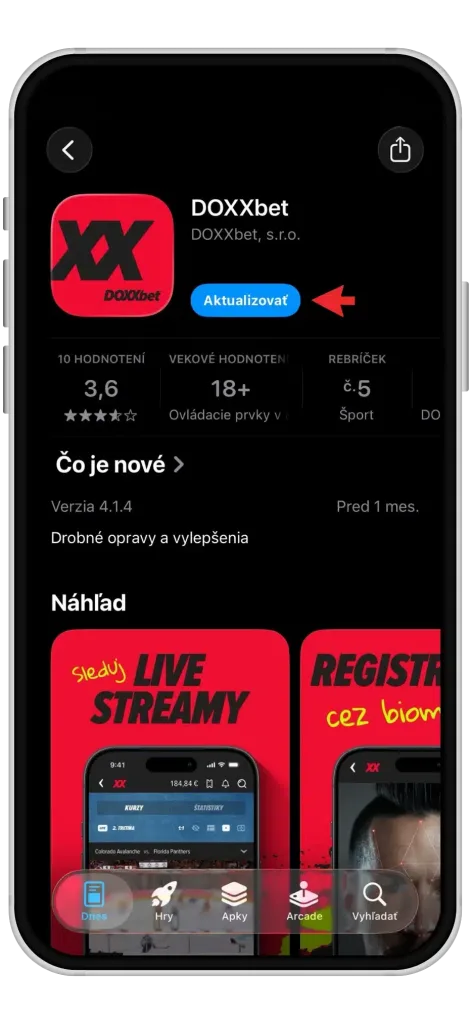 doxxbet appka
